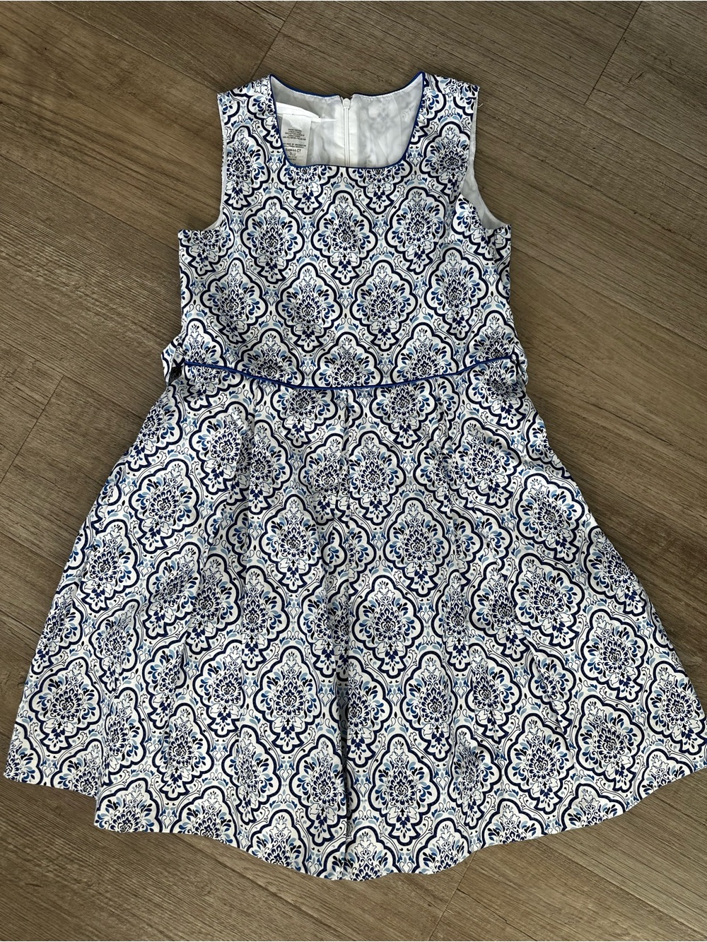 Bonnie Jean Shades of Blue Patterned Sleeveless Dress